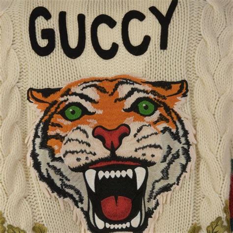 yellow gucci purse with 3 tiger emblem|gucci tiger cardigan.